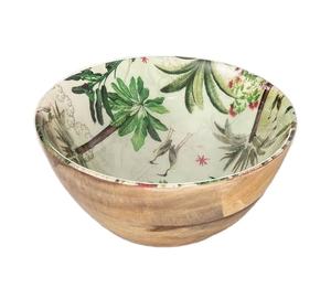 Best Selling Polished Disposable Large Capacity Handmade Wooden Salad Serving Bowl New Design Kitchen <b>Dinnerware</b> India Party Use - Product Image 1