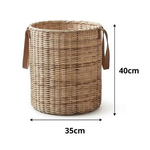 Round <b>Rattan</b> <b>Baskets</b> Wholesale Handmade Woven <b>Storage</b> Organizer for Home Retail Display OEM Manufacturer with Durable Designs - Product Image 2