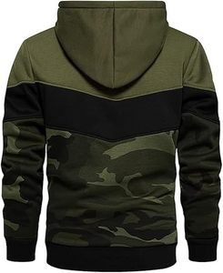 Sudadera con Capucha de Camuflaje Bordada, Diseño Moderno, Unisex, de Forro Polar, Estilo Trench, para Invierno, Gruesa, Transpirable - Product Image 6