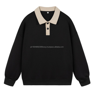 Pull à col polo à manches longues pour hommes de haute qualité pull à la mode T-shirt polo grande taille polos personnalisés anti-rides - Product Image 5