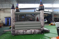 LilyToys - Château gonflable de haute qualité en PVC sur le thème du dragon médiéval, grand château gonflable avec toboggan pour aire de jeux