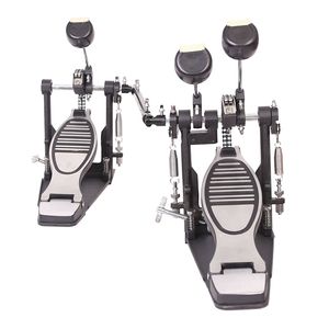 Pedale Doppio Professionale per Grancassa con Struttura in Ferro, Pedale Musicale per Batteria, Doppio Kick Drum Head - Product Image 4