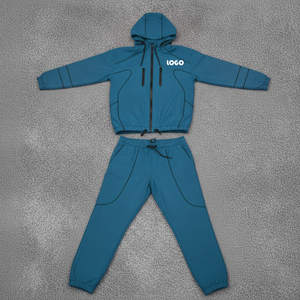 Custom Men's <b>Reflective</b> Nylon Windbreaker Tracksuit Streetwear Set With Casual Embroidered <b>Jacket</b> <b>Reflective</b> Street Style - Product Image 1