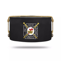 Produit phare : Écusson de couronne personnalisé du 32e Degré du Rite écossais, Ailes d'aigle double, Régalia maçonnique, Durable, Brodé, avec épingle de sûreté