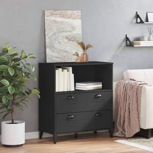 Étagère à livres rectangulaire moyenne en bois d'ingénierie noir - Product Image 3