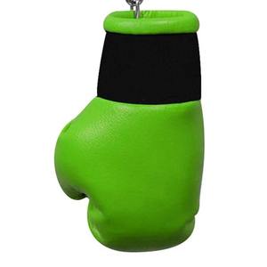 Leather Boxing Glove Keychain <b>Black</b> <b>Lace</b>-up Wrist Closure Adult Martial Arts Gear - Product Image 4