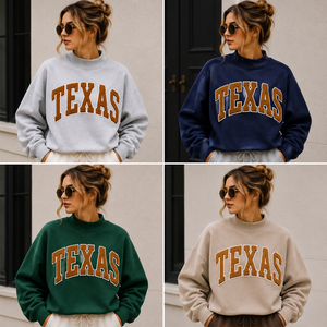 เสื้อสเวตเชิ้ตสไตล์วินเทจเท็กซัส สตรีทแวร์ สำหรับใส่กลางแจ้ง ฤดูใบไม้ร่วง ฤดูหนาว ชุดลำลองสำหรับคอนเสิร์ต ทรงหลวม สไตล์เรโทร อุ่นสบาย ชุดวาร์ซิตี้ - Product Image 3