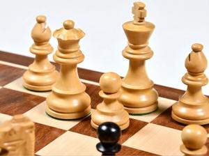 Pièces d'échecs Lardy françaises de reproduction exclusive, hauteur des rois 3 pouces, en bois d'ébène et de buis, au meilleur prix - Product Image 5