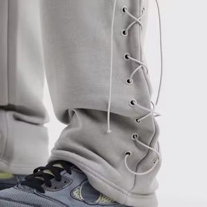 Pantalon de jogging décontracté en coton pour homme, design unique, logo personnalisé, vente en gros, streetwear, poids moyen - Product Image 2