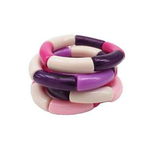 Bracelets en résine artisanale, motif tendance européen et américain, perles en résine, géométrie exagérée, bracelets faits à la main - Product Image 4