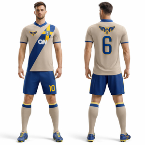 ชุดฟุตบอลแบบกำหนดเองสำหรับผู้ชาย ชุดยูนิฟอร์มฟุตบอล ระบายอากาศได้ดี แห้งเร็ว ชุดกีฬาสำหรับฝึกซ้อมและแข่งขัน สหรัฐอเมริกา ยุโรป ขายส่ง - Product Image 1