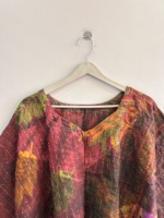 Top corto acolchado Kantha de estilo indio para mujer, hecho a mano, vintage, cómodo, blusa para mujer