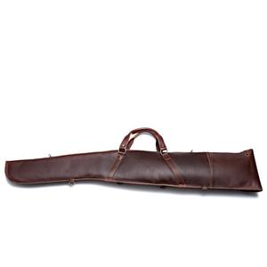 Oem Custom Made Bags Premium Genuine Leather Slip Bag <b>Brown</b> Leather Hunting Case Durable Hunting Shooting Case - Product Image 3