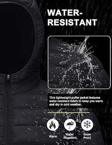 CRYSULLY Doudoune Homme avec Capuche Légère Chaude Hiver Résistante à l'Eau Coupe-Vent Pliable - Product Image 4