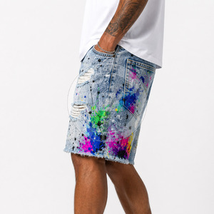 Pantalones Cortos de Moda para Hombre 2026, Personalizados, de Algodón, con Efecto Desgastado, Transpirables - Product Image 3