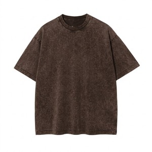 Camiseta de Hombre Estilo Nuevo, Color Marrón Mineral, Corte Relajado, Estilo Vintage, Algodón Premium, Informal para Uso Diario, Marca Privada, Venta al Por Mayor - Product Image 5
