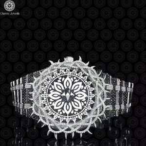 Reloj de Lujo Charm_Jewells para Mujer con Cristales K9, Esfera Redonda, Cierre de Mariposa, 30mm, Estilo Joyería de Moda - Product Image 1