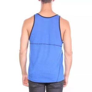 Camiseta sin Mangas Azul para Hombre con Logotipo e Impresión Personalizados, Cuello Redondo, Tejido de Punto, Estilo Casual, Transpirable, Ropa Deportiva, Precio al por Mayor - Product Image 2
