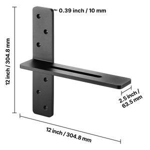 2 staffe per scaffali a T in acciaio solido, resistenti, con capacità di carico di 200 libbre/90 kg, connettori per supporti per scaffali - Product Image 5
