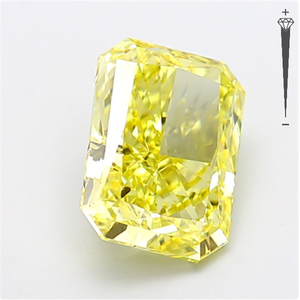 Diamant de laboratoire CVD LG 798601357 ROYAL GEMS certifié IGI, 4,01 carats, taille Radiant, couleur Jaune Vif Fantaisie, clarté VS2, pour bijoux - Product Image 2