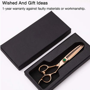 Ciseaux de barbier professionnels en acier inoxydable de 6,5 pouces, pointe affûtée, pour effiler et coiffer les cheveux, outil de beauté pour salon de coiffure - Product Image 6