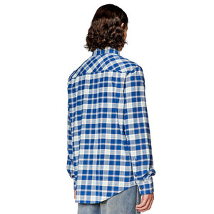 Camisa de Franela Personalizada para Hombre al por Mayor, Camisa a Cuadros con Botones, Camisa de Franela Estampada Personalizada OEM, Camisa a Cuadros de Manga Larga de Algodón - Product Image 3