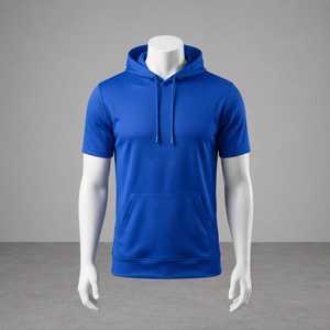 <b>Plain</b> <b>Hoodie</b> Tee Breathable Activewear for Men - Product Image 1