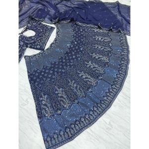 Conjunto de mujer de último diseñador Lehenga Choli bellamente bordado - Product Image 6