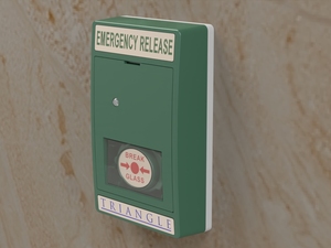 ชุดกระจกฉุกเฉินสำหรับระบบควบคุมการเข้าออก สถานีปลดล็อคที่ปลอดภัยและเชื่อถือได้ ติดตั้งง่าย วัสดุ UL94 RM รูปทรงสามเหลี่ยม - Product Image 5