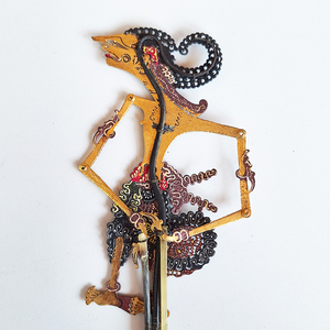 Marioneta de Sombra Wayang Kulit de Cuero Indonesio Hecha a Mano y Ecológica, Decoración de Mesa Cultural Tradicional Javanesa, Arte Étnico - Product Image 3