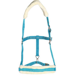 Impresionante cabestro de nailon turquesa, cabestro de Carreras de Caballos acolchado de visón de terciopelo de cristal decorativo y accesorios al mejor precio - Product Image 6
