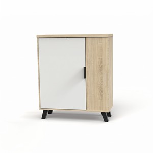 Meuble de rangement autoportant moderne 25_0047, armoire à chaussures 2 portes et 4 niveaux, organisateur d'entrée peu encombrant - Product Image 5