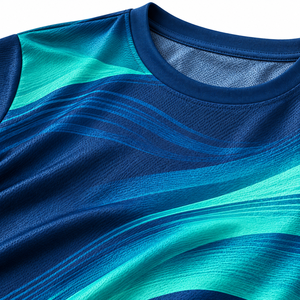 Camiseta de sublimación al por mayor para hombre, tela de poliéster premium, camiseta deportiva, camiseta con estampado completo personalizado para deportes y uso casual. - Product Image 4
