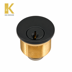 Cylindre de serrure à mortaise 28 mm, gorge plate SX, laiton massif noir pour porte d'entrée - Product Image 5