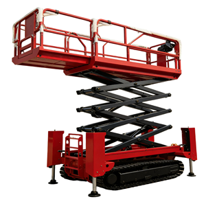 Piattaforma di Lavoro su Ruote 113kg, Piattaforma Cinese a Forbice Cingolata per Sollevamento, Trazione e Posizionamento - Product Image 1