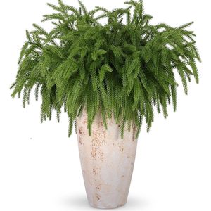 12 Piezas de Ramas de Pino Norfolk Artificiales para Manualidades, Decoración Navideña, para Artesanos y Diseñadores - Product Image 1