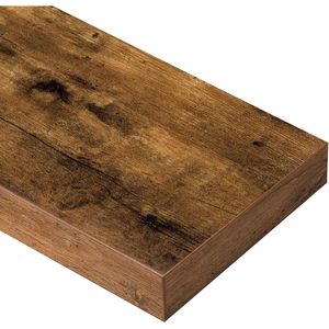 Estante de Pared Estilo Rústico para Colgar Sobre el Inodoro, 15.7 x 6.7 Pulgadas, Marrón Rústico, Juego de 2 Estantes de Aluminio para Libros - Product Image 4