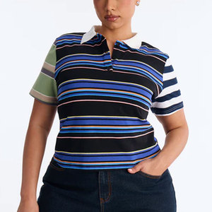 Nouvelle chemise de golf pour femmes, col rond, douce, respirante, séchage rapide, 100% coton, manches courtes, protection solaire, vêtements d'entraînement - Product Image 4