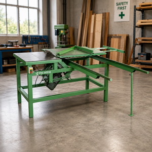 Sierra de mesa para trabajar la madera FH-1431E con capacidad de corte 3 en 1 0 ° -45 °   Construcción Metálica Verde Horizontal Biselada - Product Image 1