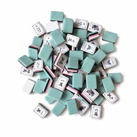 Ava Factory – Jeu de Mahjong de Luxe en Acrylique Gravé Personnalisé, Tuiles de Mahjong Américaines Motif Fleur de Jadeite, Idéal pour les Réunions Familiales et Cadeaux