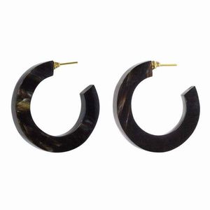 Boucles d'oreilles de luxe faites à la main en corne de buffle pour femmes, vente en gros, boucles d'oreilles personnalisées en corne de vache naturelle, OEM ODM, boucles d'oreilles tendance. - Product Image 2