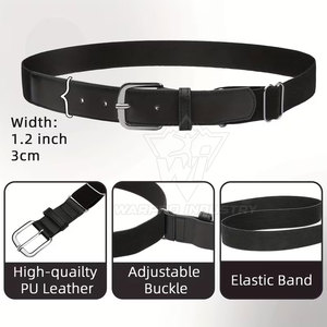 Ceinture de baseball professionnelle classique, légère, en matériau élastique flexible, avec boucle en acier robuste, longueur réglable, ajustement confortable - Product Image 3