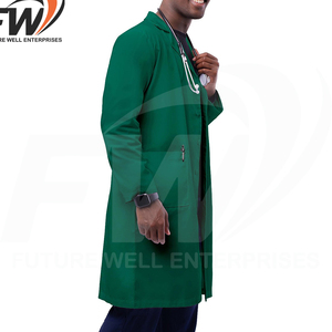 ชุดสครับแพทย์สีขาวพรีเมียมแบบยูนิเซ็กซ์สำหรับแพทย์และพยาบาล คุณภาพสูง ผ้าทออย่างดี ไซส์ XL พร้อมโลโก้สั่งทำ - Product Image 4