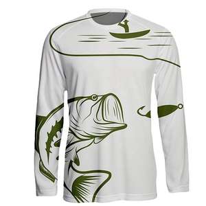 Servicio OEM ODM, Diseño Personalizado de Camisetas de Pesca, Ropa Deportiva para Exteriores, Ropa de Pesca, Poliéster y Elastano, Impresión por Sublimación - Product Image 4