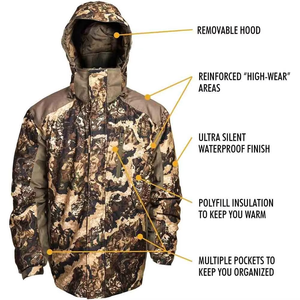 GRACE <b>SIGN</b> Unisex Soft <b>Shell</b> Outdoor Hunting Jacket Camping Thermal Waterproof with Polyester Lining and Print Pattern - Product Image 1