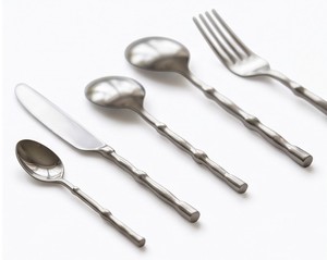 Ensemble de couverts de luxe moderne et élégant en acier inoxydable, 5 pièces, avec étui, finition miroir, promotion, pour hôtel - Product Image 5