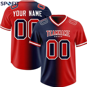 Maillot de football américain sur mesure, nouveau design, 100% polyester, haute qualité, nom d'équipe personnalisé, grande taille, col en V, manches courtes - Product Image 6