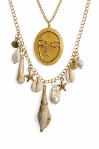 Bohemian Gold Plated Charm Necklace with Resin Flowers Butterflies and Beads Handmade Women's Cute Jewelry Gift - Product Image 6