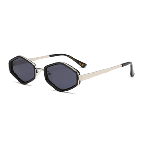Gafas de Sol de Diseño Metálicas Poligonales para Hombre y Mujer, Protección UV400, Lentes de PC con Montura Completa, Venta al Por Mayor de Fábrica RTS OEM - Product Image 6