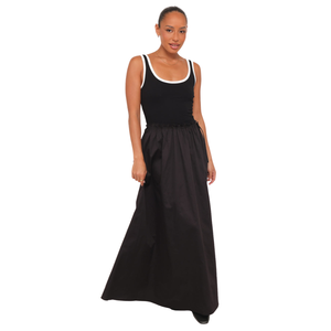 Vestido largo de mujer con manga corta, estilo línea A, para la playa - Product Image 1